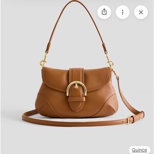 Quince 100% Leather Buckle Crossbody Bag